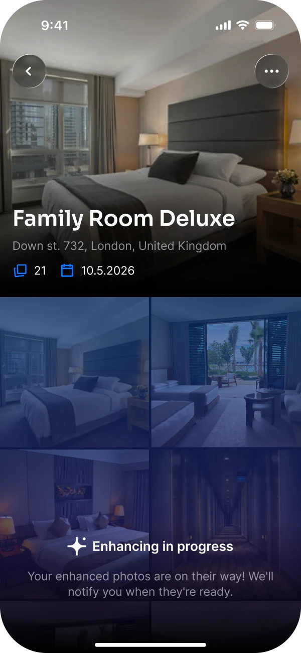 Archir enhancing a set of property photos